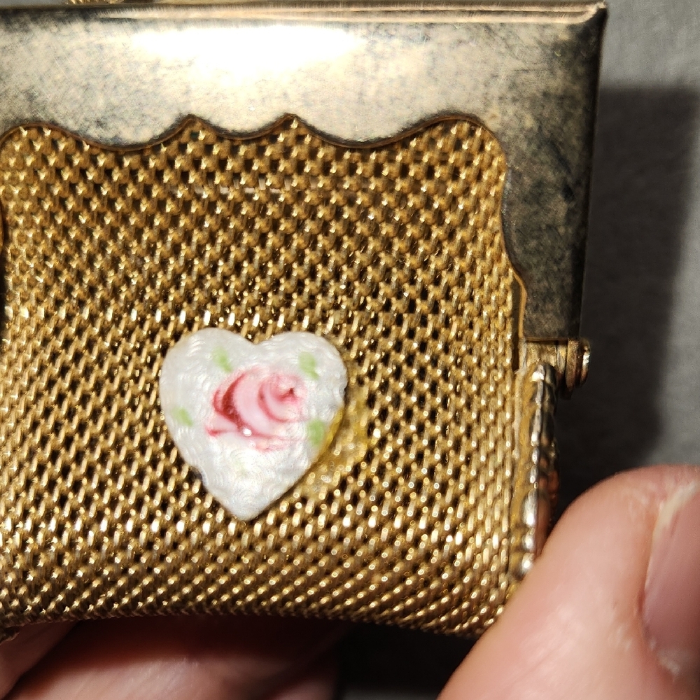 Gold Heart Accent Square Locket Necklace - Women Jewelry - Picture 4 of 4